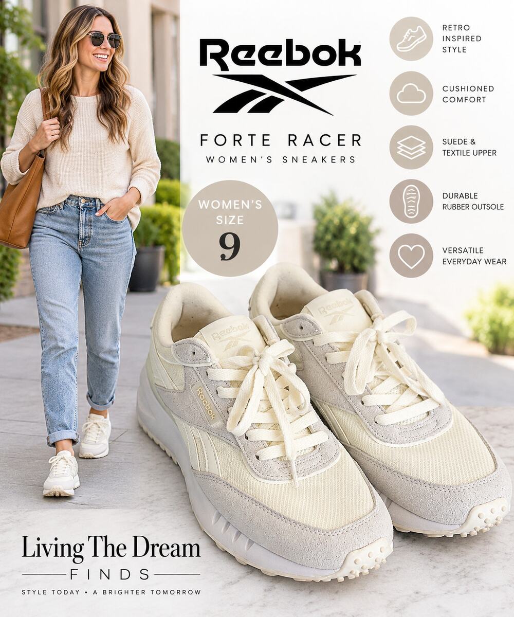 Reebok Forte Racer Women’s Size 9 Cream White Suede Retro Sneakers FFC0127923
